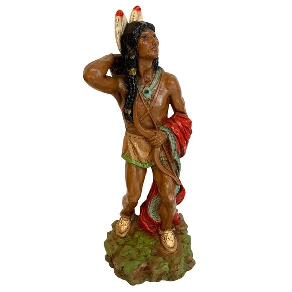 Native American Indian Warrior Statue 14" Figure Universal Statuary 1976 - Picture 2 of 16